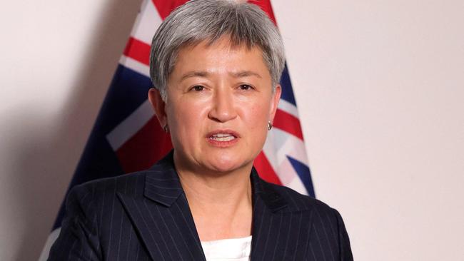 Penny Wong has urged Australians in Lebanon to ‘take whatever option is available to you’ to get out. Picture: Andrew Kelly/Australia’s Department of Foreign Affairs and Trade/AFP