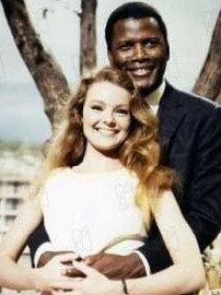 Katharine Houghton and Sidney Poitier in Guess Who's Coming To Dinner.