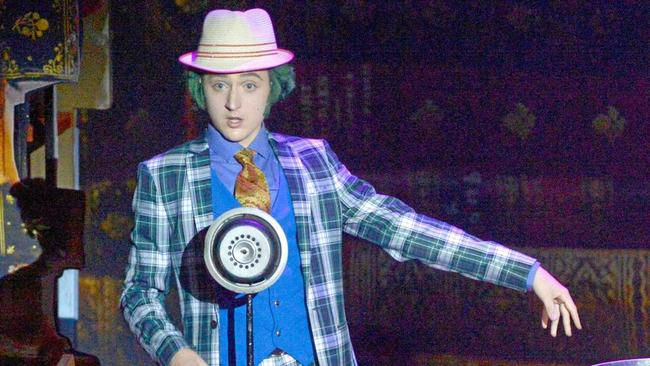 Nick Smith nails a comic turn as Harry Wormwood in Matilda. Picture: Jann Houley