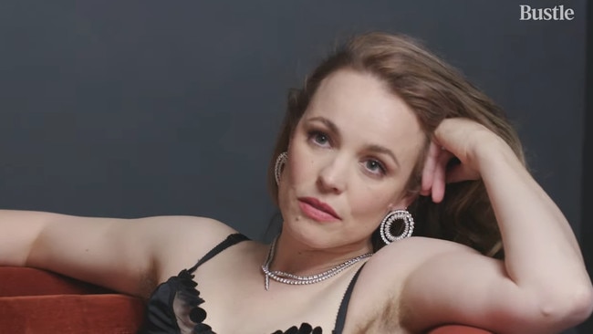 Rachel McAdams says she wanted to hero both beauty and the truth in her photo shoot. Picture: Bustle/YouTube