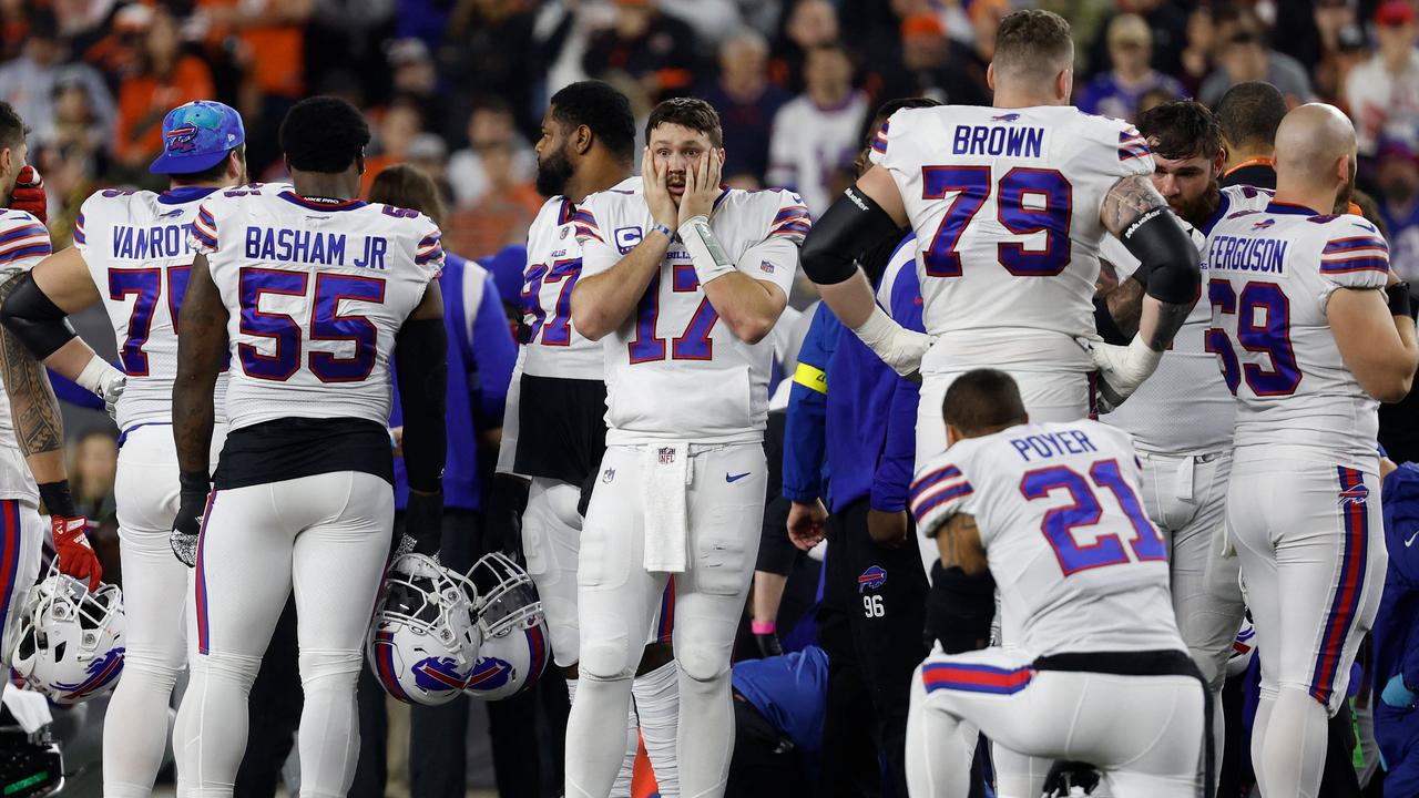 Terrifying football moment as Bills' Hamlin collapses after tackle