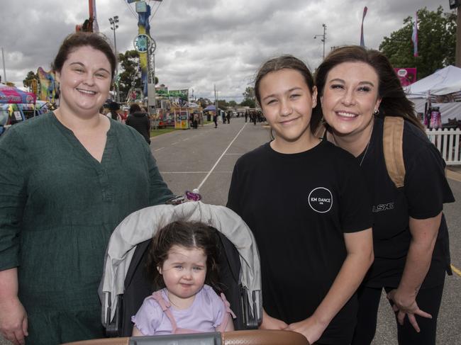 Johanna Gallacher, Hazel Gallacher, Coco Hartshorn, Ellie Martin Mildura Show 2024. Picture: Noel Fisher