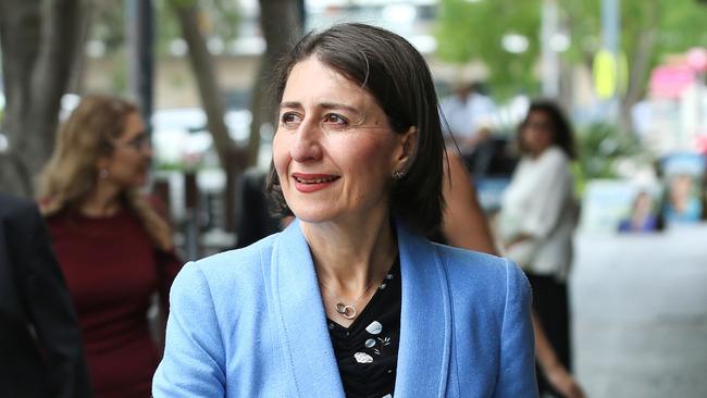 Gladys Berejiklian in the marginal seat of East Hills. Picture: Richard Dobson