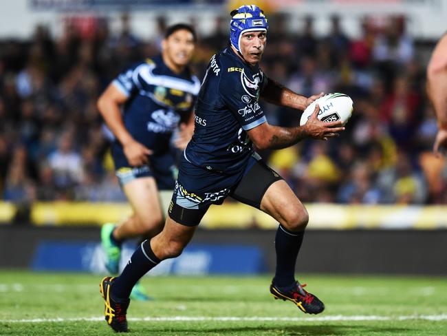 Johnathan Thurston was a shadow of his former self. Picture: Zak Simmonds