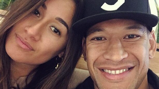 Israel Folau and his wife Maria. Picture: Instagram.