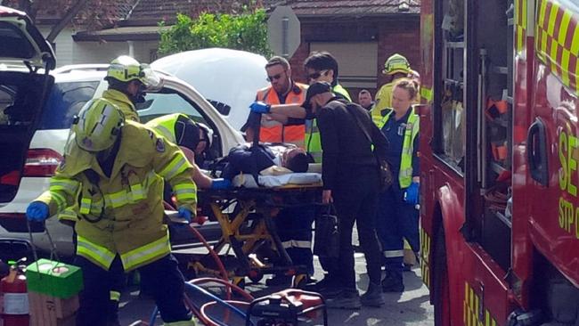 Salim Mehajer was taken to Westmead Hospital after the accident which sparked a court case. Picture: Kelly Fedor