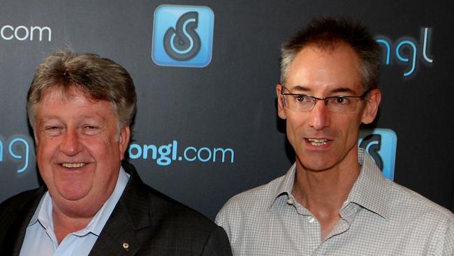 Former Sony Music Australia boss Denis Handlin and Universal Music’s George Ash.