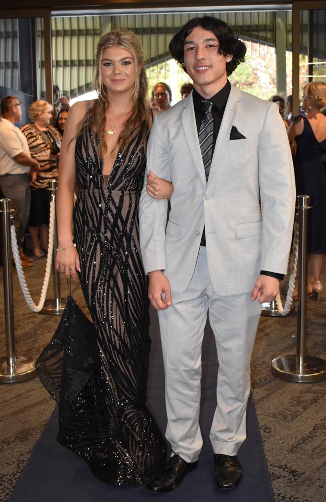 Madison Holmes and Jett Han at the Sunshine Coast Grammar School formal 2023. Photo: Jorina Maureschat