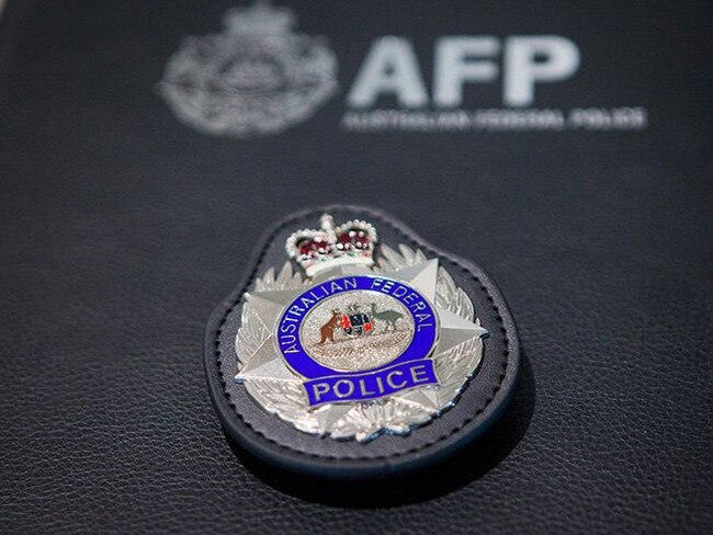 Image supplied by the AFP. Generic image if Australian Federal Police badge