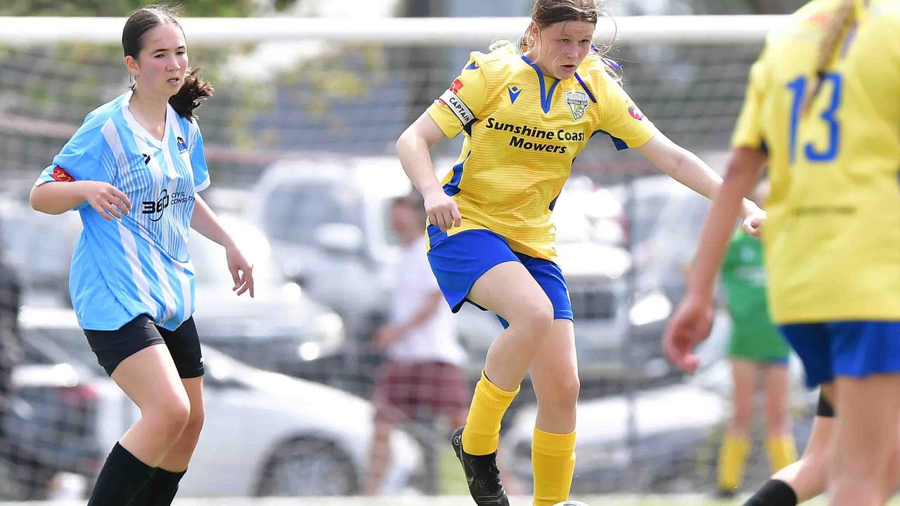 SOCCER: U 13 girls, Kawana V Maroochydore. Picture: Patrick Woods.