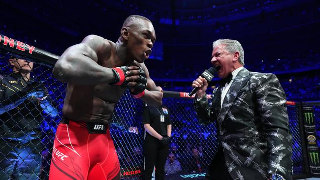 Adesanya vows to ‘smoke’ du Plessis with a ‘highlight reel knockout. Picture: Getty Images