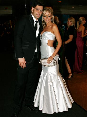 <p>2008 Brownlow Medal. Red carpet arrivals. Brendan and Alex Fevola. Picture: Norm Oorloff</p>