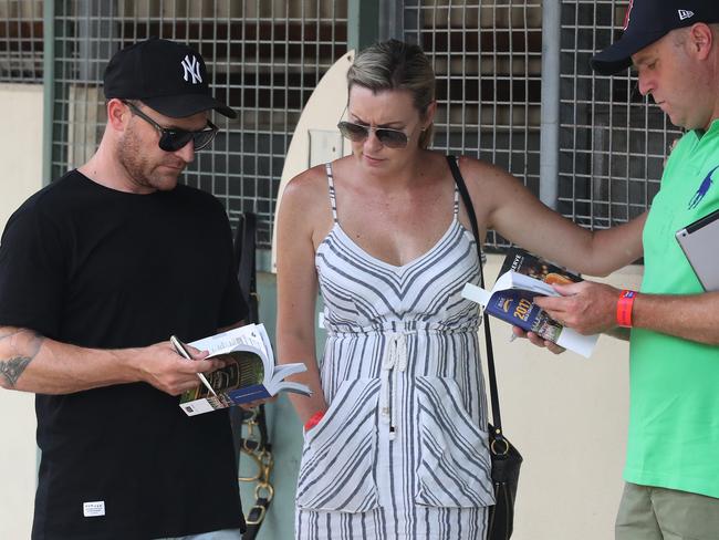 Magic Millions Sales on the Gold Coast. Brisbane Heat twenty20 captain Brendon McCullum (far left) spotted at the Magic Millions. Picture by Scott Fletcher