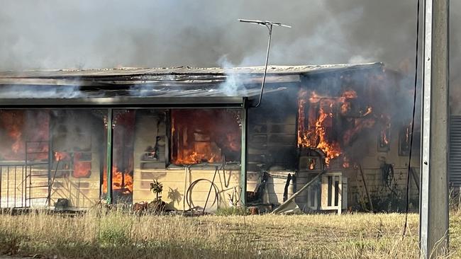 The house has been gutted by the inferno. Picture: Dylan Hogarth