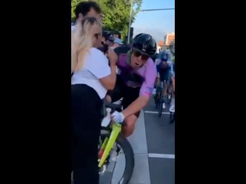 Cyclist crashes into spectators during Ballarat race