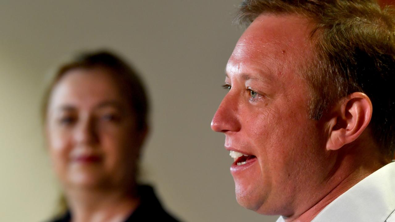 Former premier Annastacia Palaszczuk and her replacement Premier Steven Miles. Picture: Evan Morgan