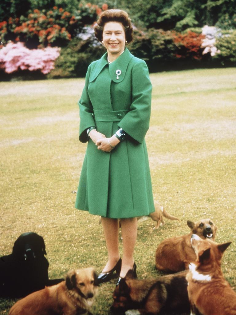 The monarch was well-known for her love of the dogs. Picture: Anwar Hussein/ Getty Images