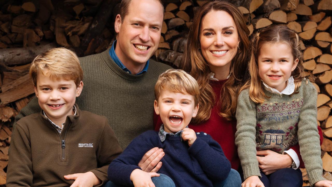 Will and Kate with their three children George, Charlotte and Louis in their 2020 Christmas card. Picture: Matt Porteous / The Duke and Duchess of Cambridge/Kensington Palace via Getty Images