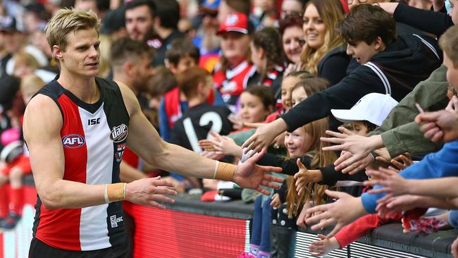 Fan favourite Nick Riewoldt was a shoe-in for Robbo’s top 50 after his massive season. Picture: Getty Images