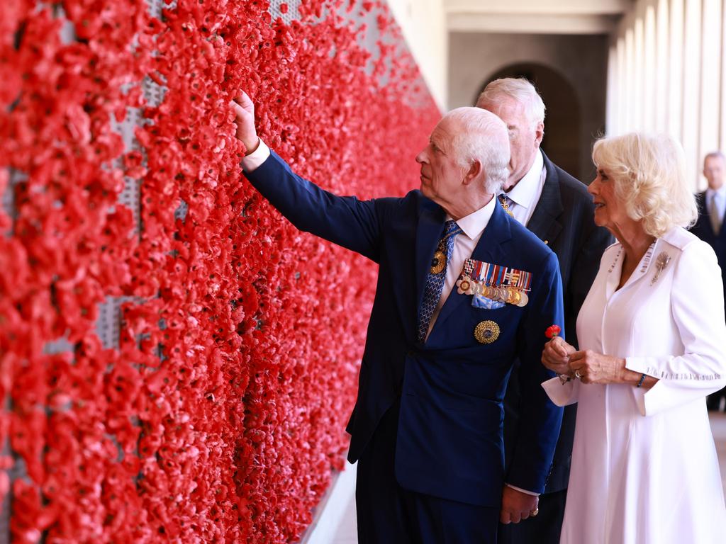 King Charles III and Queen Camilla visited the Australian War Memorial in Canberra on Monday 21 October. Picture: Ian Vogler-Pool/Getty Images