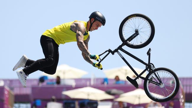 Logan Martin during the Men's Park Final of the BMX Freestyle at the Tokyo 2020 Olympic Games at Ariake Urban Sports Park on August 01, 2021. Photo: Ezra Shaw/Getty Images