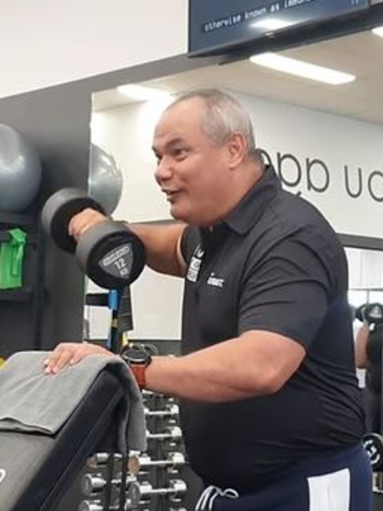 Gold Coast mayor Tom Tate at the gym. Facebook.