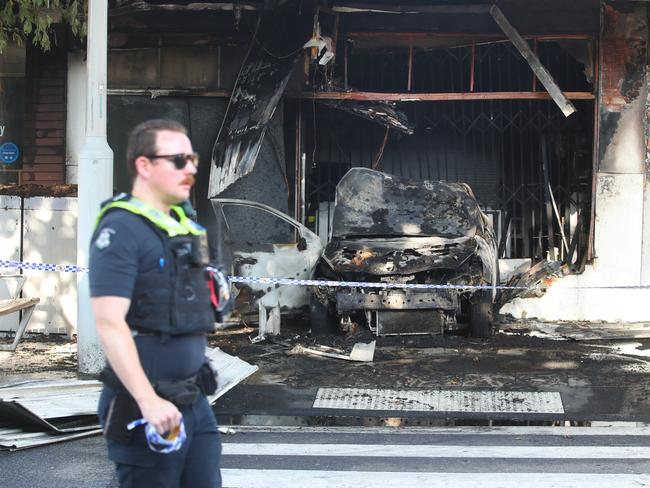 A tobacco shop in Altona was fire bombed twice in as many days. Picture: David Crosling