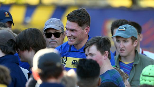 Mowen was swamped by wellwishers before and after his match-turning cameo. Picture AAP/David Clark