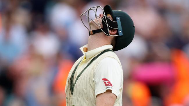 Steve Smith’s innings ends at 71. (Photo by Ryan Pierse/Getty Images)