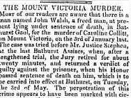 Newspaper clipping of the murder of Caroline Collits.