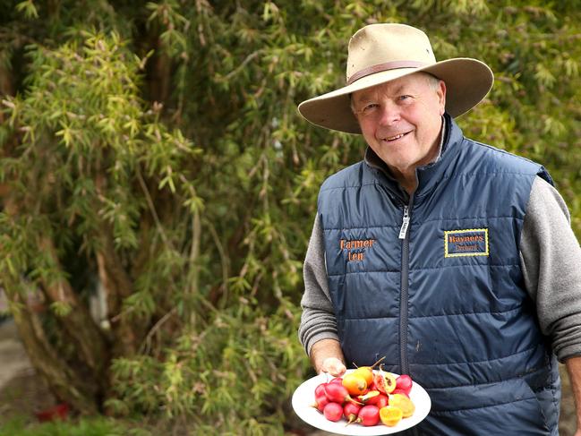 Rayners Orchard owner Len Rayner said he had a tough few weeks without power. Picture: Andy Rogers