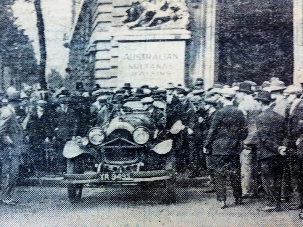 The Bean leaving Australia House in 1927. Picture: Supplied