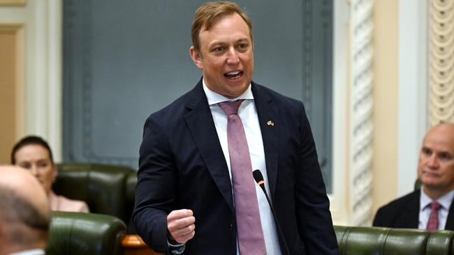 BRISBANE, AUSTRALIA - NewsWire Photos - MARCH 19, 2024. Queensland Premier Steven Miles speaks during Question Time at Parliament House in Brisbane. Picture: Dan Peled / NCA NewsWire