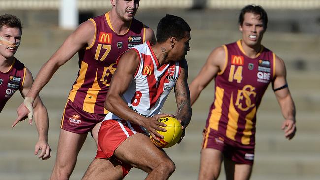 South Fremantle's Tim Kelly is a star WAFL prospect. Picture: Daniel Wilkins