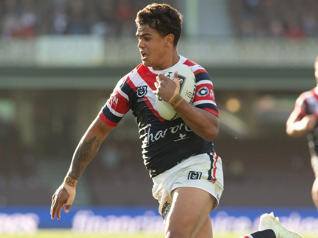 Latrell Mitchell achieved premiership glory at the Roosters. Picture: AAP Image/Steve Christo