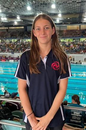 Mackay Cyclones Swimming Club member ready to take on 2024 Hancock Prospecting Queensland Championships. Picture: Supplied