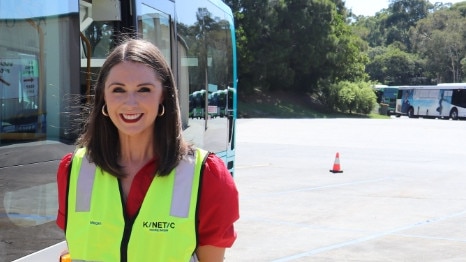 Gaven MP and Housing Minister Meaghan Scanlon announcing the extension of On Demand bus services in Nerang and Pacific Pines.