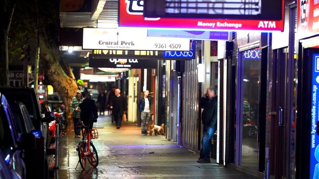 Night-life in Sydney has been decimated, pictured is an empty Kings Cross. Picture: David Swift