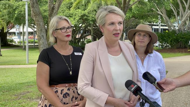 Tanya Plibersek joined Labor's Leichhardt candidate Elida Faith and Senator for Queensland Nita Green on Thursday in their announcement of 100 new Centrelink jobs in Cairns.