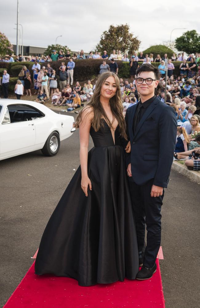 Ashleigh Wegener and Guiseppe Mele at Harristown State High School formal at Highfields Cultural Centre, Friday, November 17, 2023. Picture: Kevin Farmer