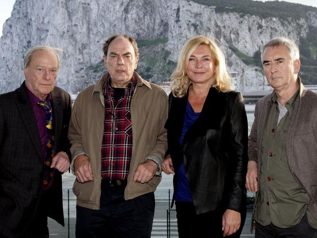 (L-R): Waterman, Alun Armstrong, Amanda Redman, Denis Lawson, the cast of New Tricks. Picture: Supplied