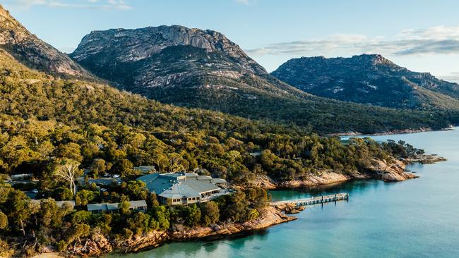 The majestic Freycinet Lodge within Freycinet National Park. Picture: Tourism TAS