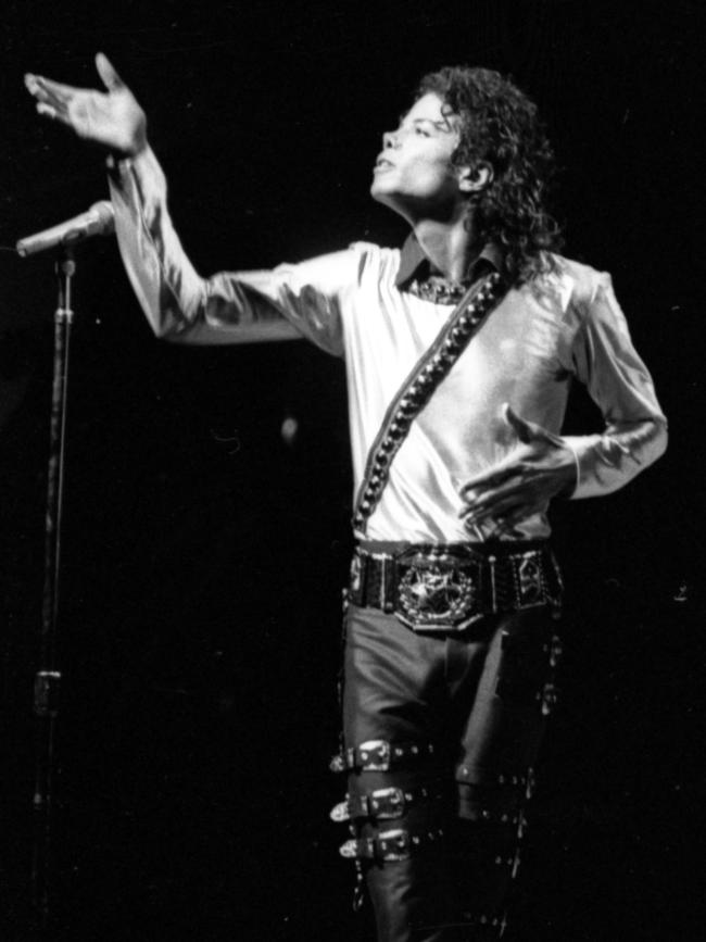 Michael Jackson performing at Parramatta Stadium in 1987.