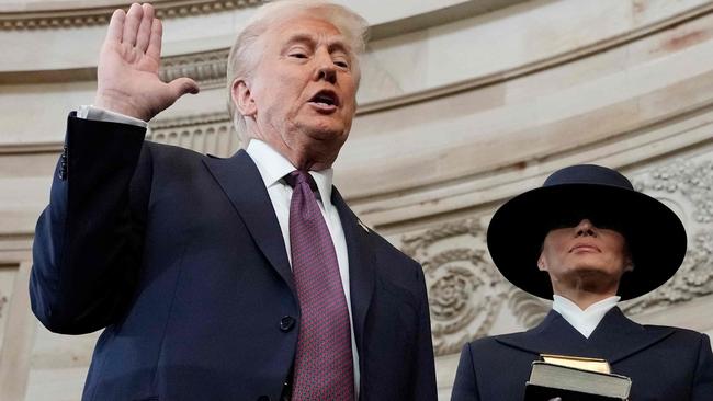 Donald Trump is sworn in as the 47th President. Picture: Morry Gash/AFP