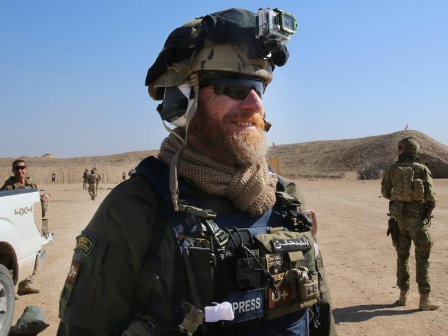 Gary Ramage on assignment in Iraq. Picture: Gary Ramage