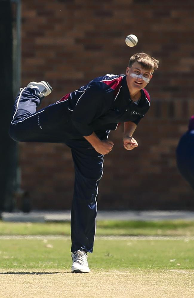 TSS Spinner Cameron Sinfield as The Southport School v Brisbane State High School at The Southport School/Village Green. Picture: Glenn Campbell