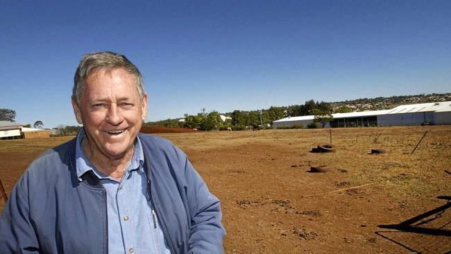 Clive Berghofer has sold land on the corner of Hume and Stenner streets to the supermarket chain Aldi. July 2004 The Chronicle Archives. Picture: The Chronicle Archives