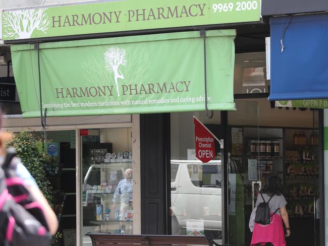 The Harmony Pharmacy and Wellness Clinic on Military Rd, Mosman. Picture: John Grainger