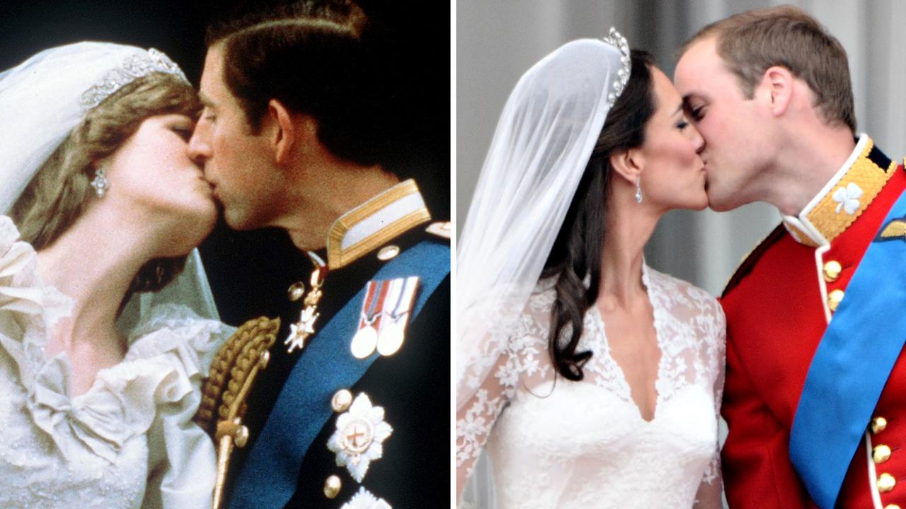 The former and the new Prince and Princess of Wales. (Photo by AFP)