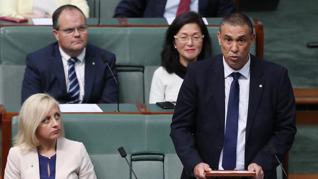 New LNP MP Terry Young during his first speech in the House of Representatives at Parliament House in Canberra. Picture: Kym Smith